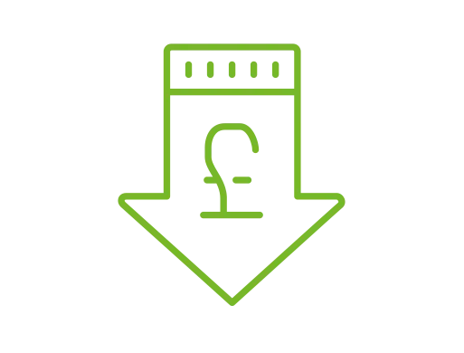 Decrease price icon